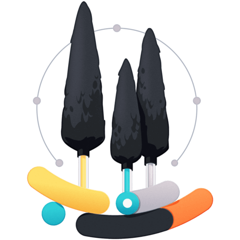 abstract illustration representing the course